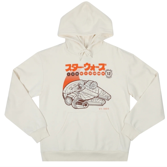 STAR WARS MILLENNIUM FALCON PUFF PRINT HOODIE - Picture 1 of 3
